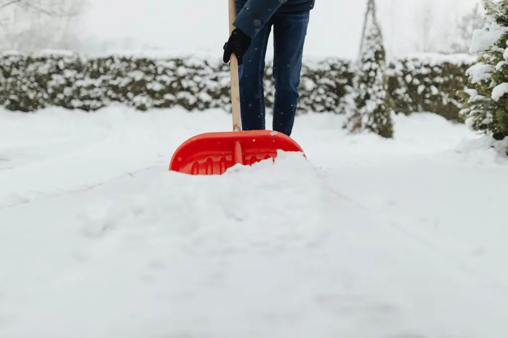 Man shoveling snow