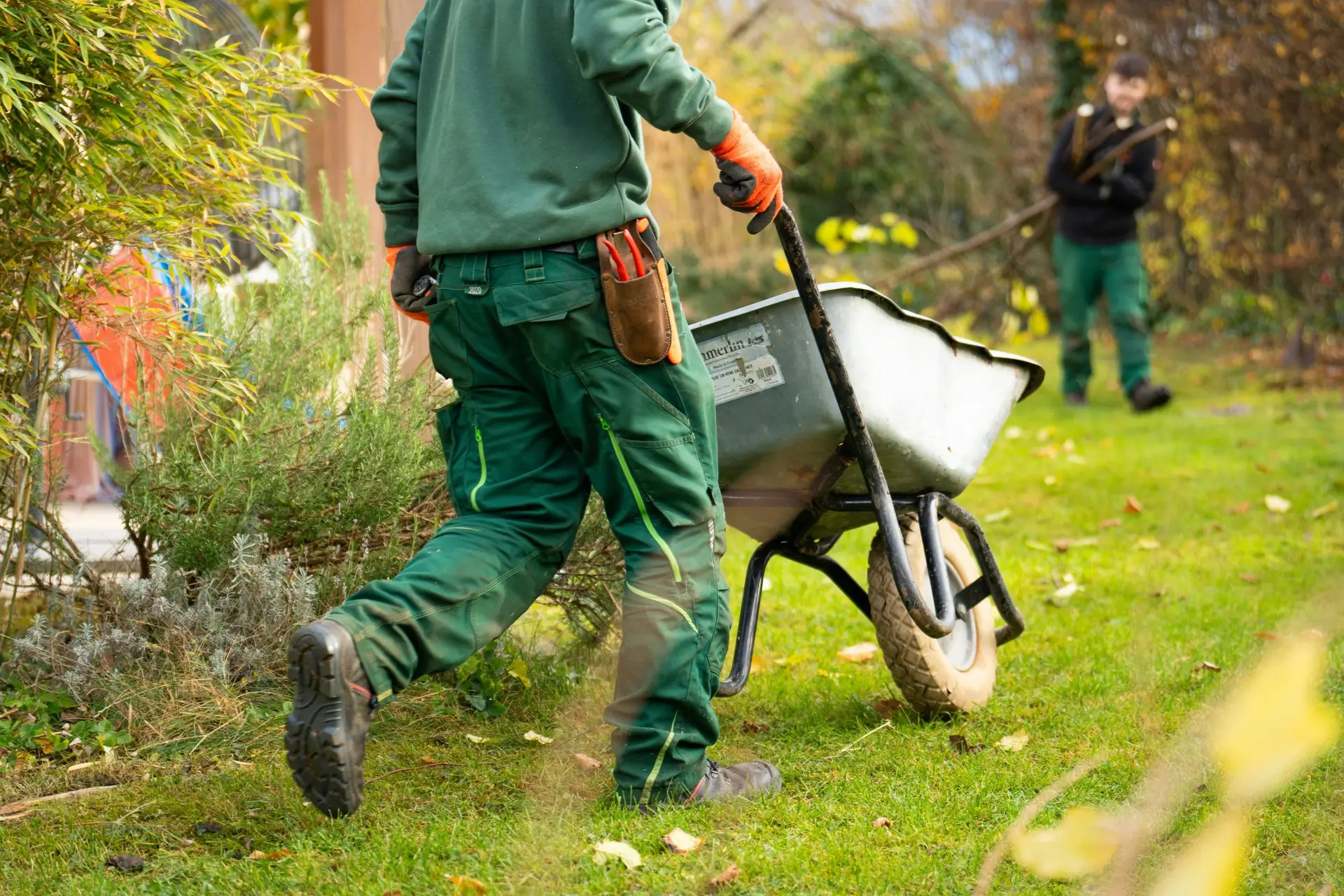 workers working in yard